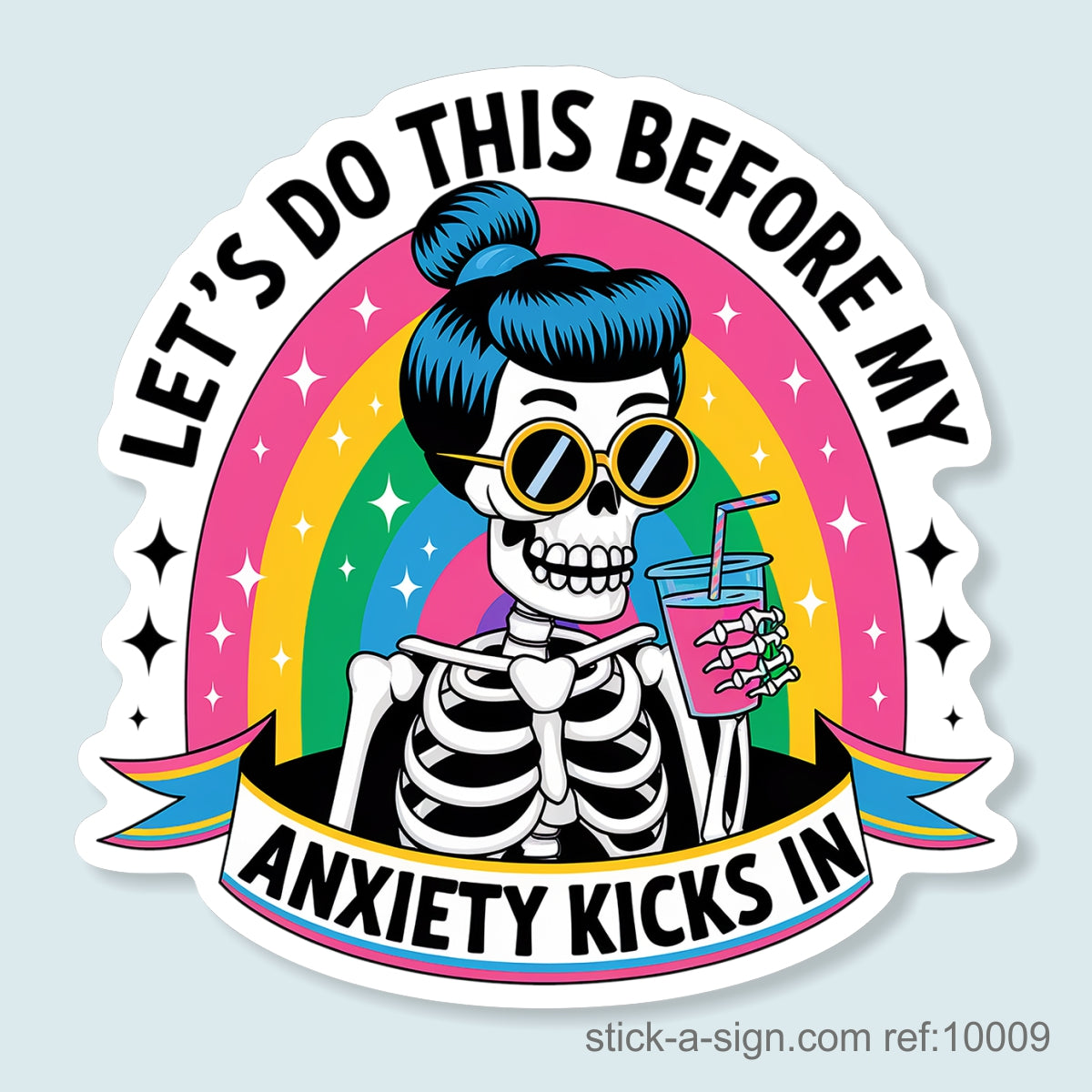 Let's Do This… Vinyl Sticker (Skeleton)