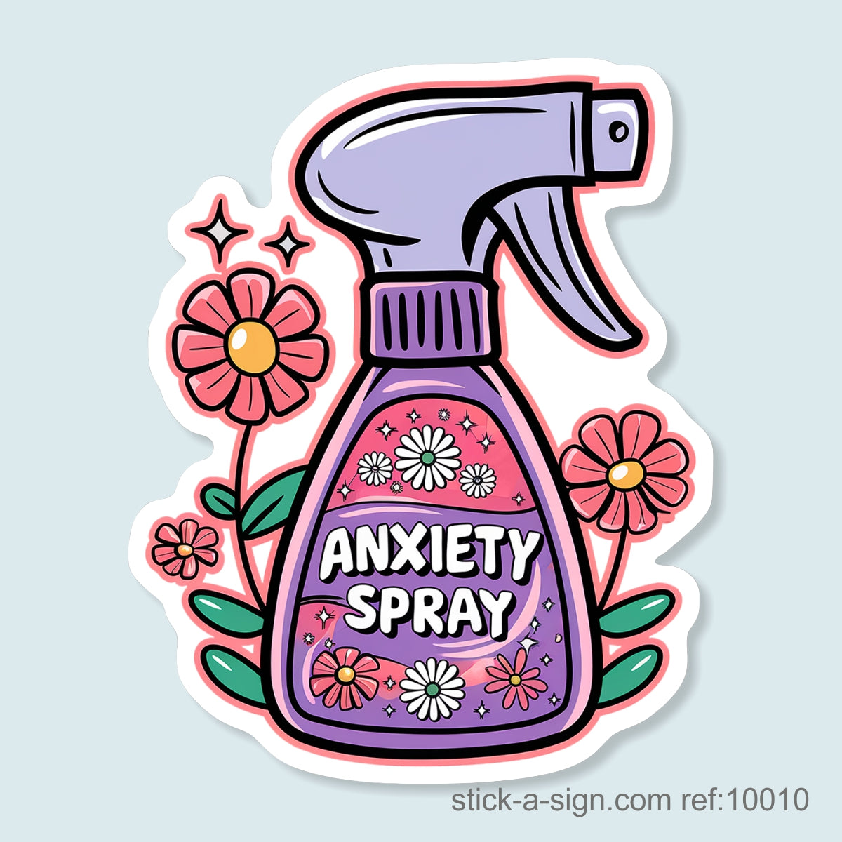 Anxiety Spray Vinyl Sticker