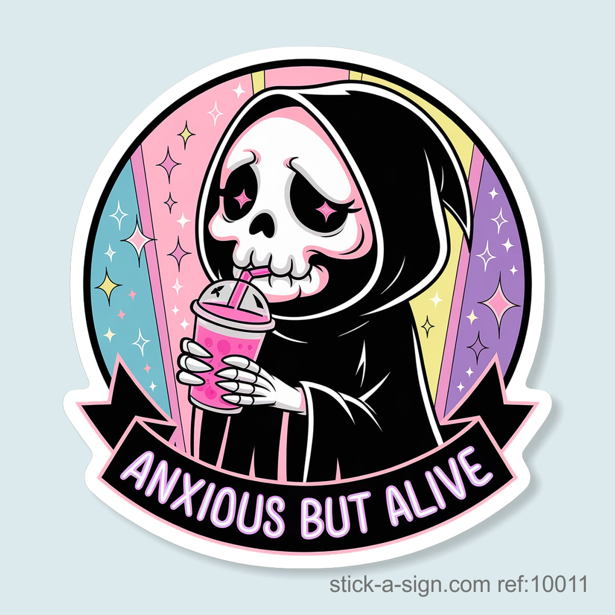 Anxious But Alive Vinyl Sticker