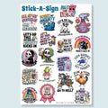 Anxiety-themed Sticker Collection - 20x5cm Stickers