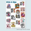 Sarcastic-themed Sticker Collection - 16x5cm Stickers
