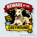Beware of the Greyhound Vinyl Sticker