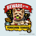 Beware of the Yorkshire Terrier Vinyl Sticker