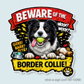 Beware of the Border Collie Vinyl Sticker