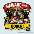 Beware of the Boxer Vinyl Sticker