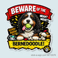 Beware of the Bernedoodle Vinyl Sticker