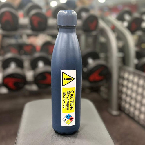 Caution Dihydrogen Monoxide Water Bottle Sticker