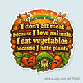 I Don't Eat Meat… Vinyl Sticker