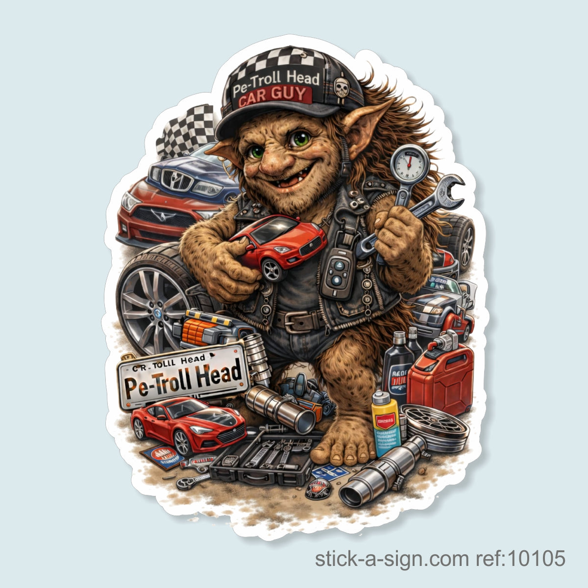 Pe-Troll Head Vinyl Sticker