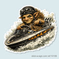Speedboat Troll Vinyl Sticker