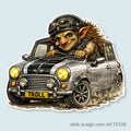 Mini Driver Troll Vinyl Sticker