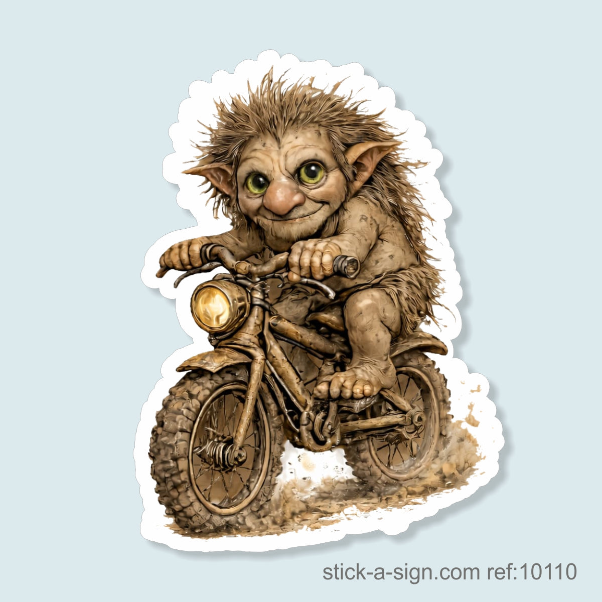 Off-Road Bike Troll Vinyl Sticker