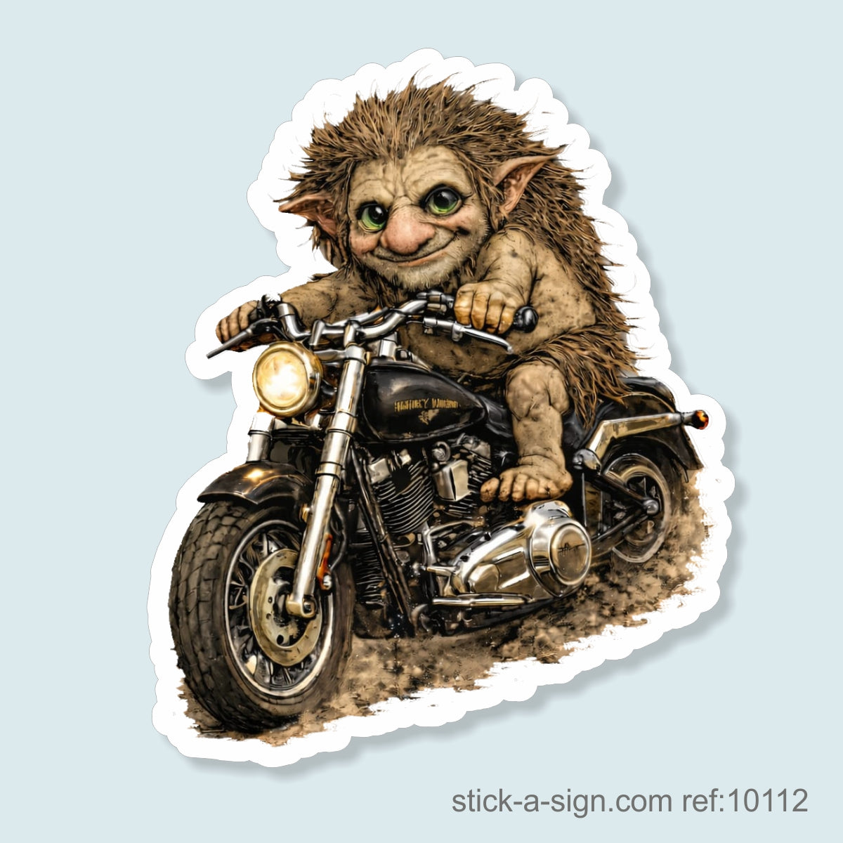 Motorbike Troll Vinyl Sticker