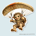 Paragliding Troll Vinyl Sticker