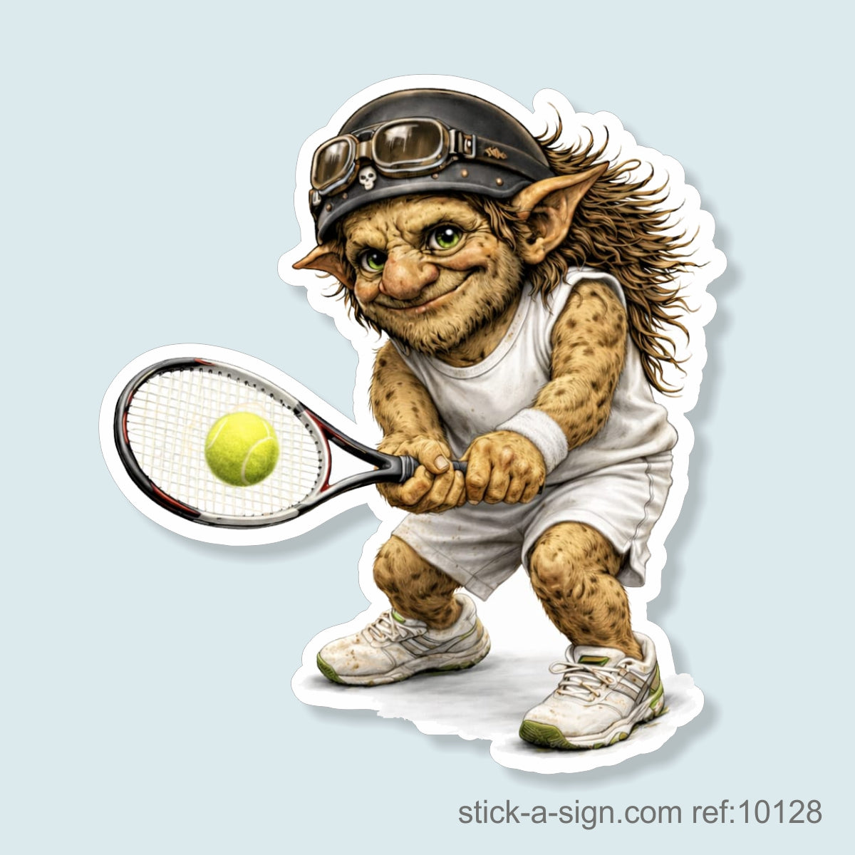 Tennis Troll Vinyl Sticker