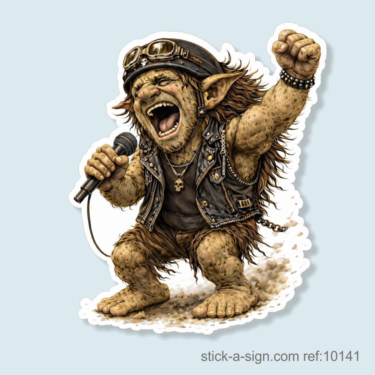 Singing Troll Vinyl Sticker