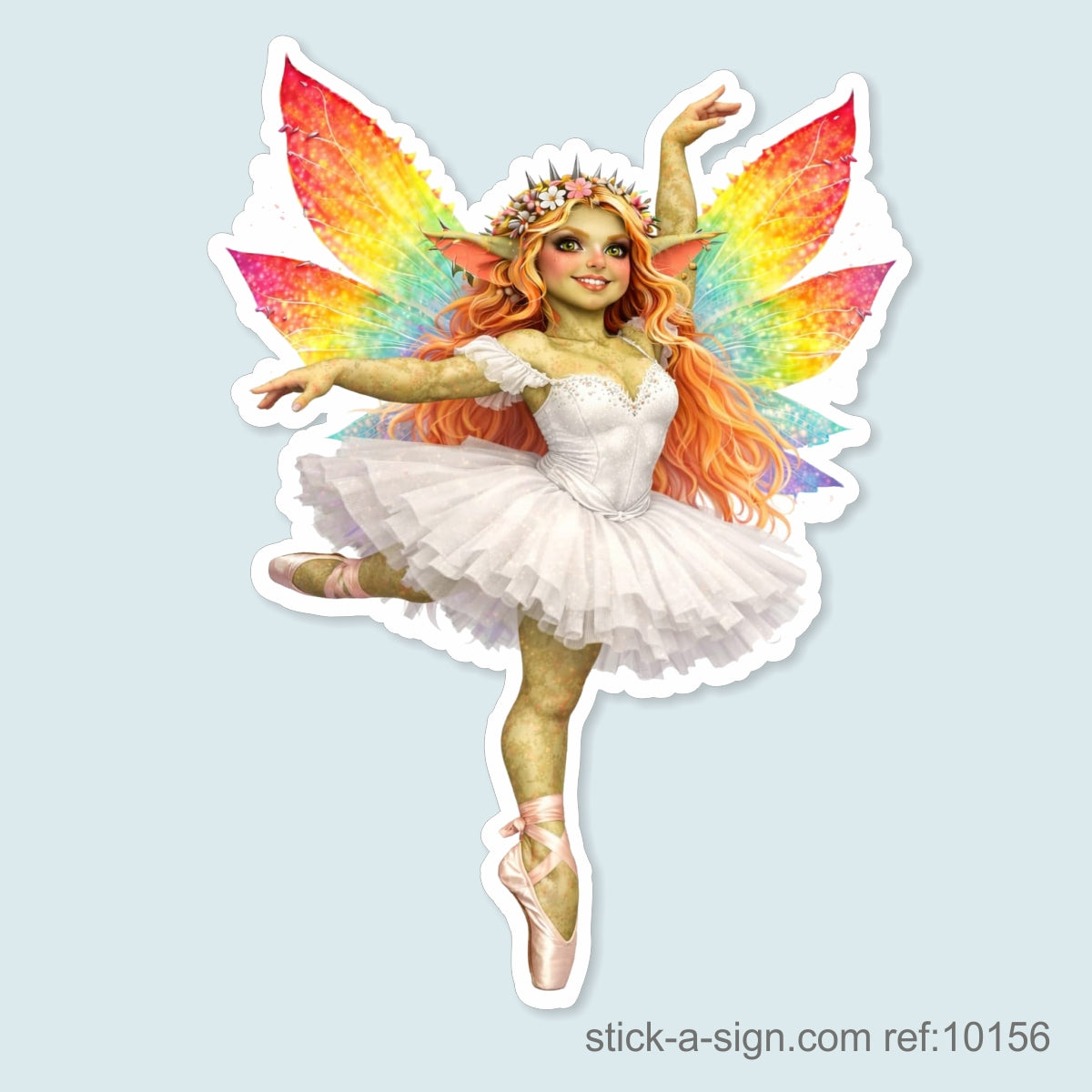 Ballerina Fairy Troll (White Tutu) Vinyl Sticker