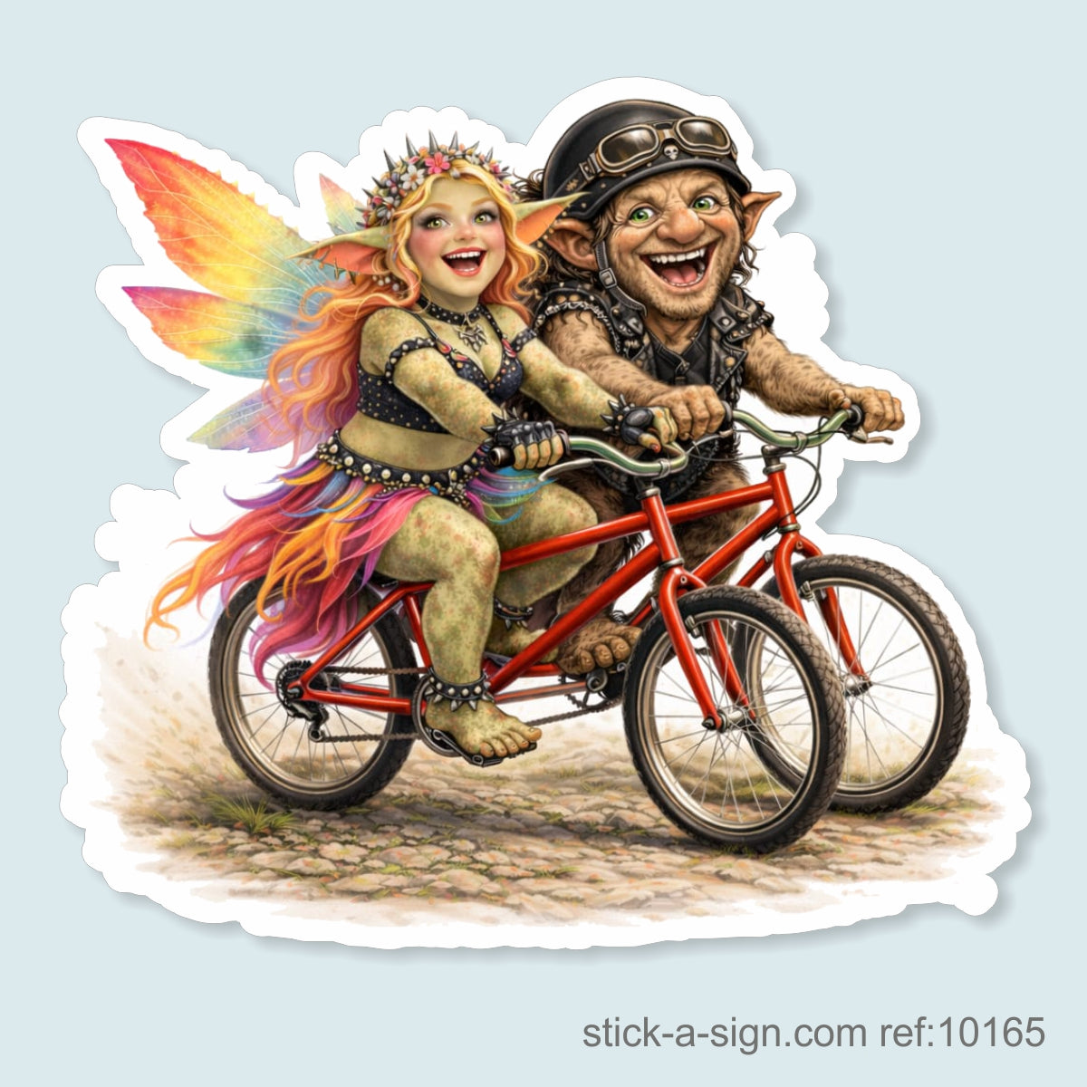 Troll & Fairy Cycling Vinyl Sticker
