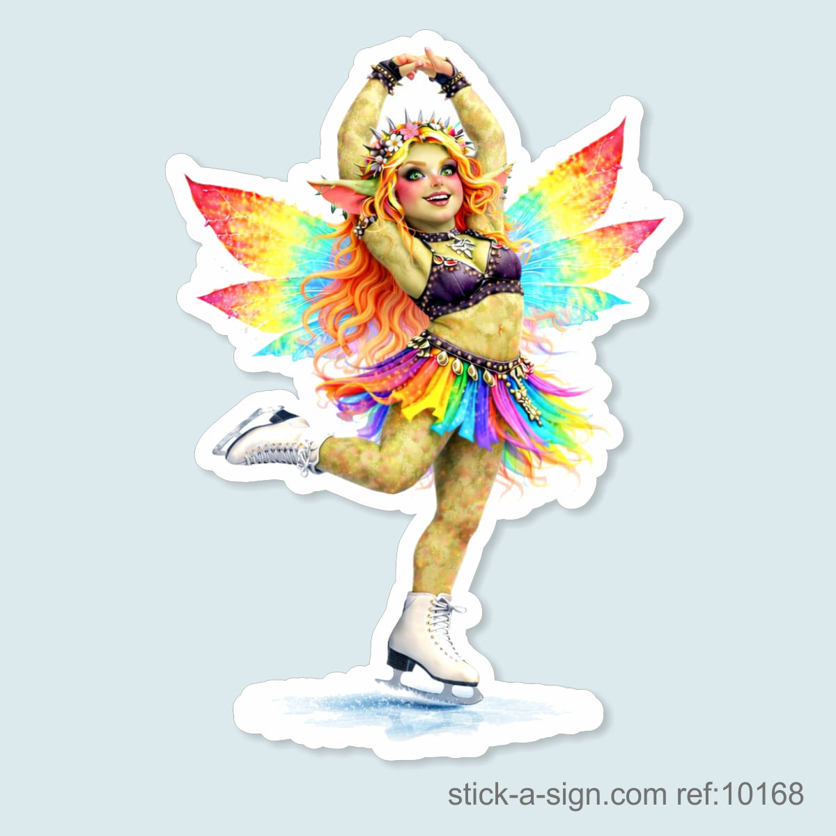 Fairy Troll Ice Dancing Vinyl Sticker