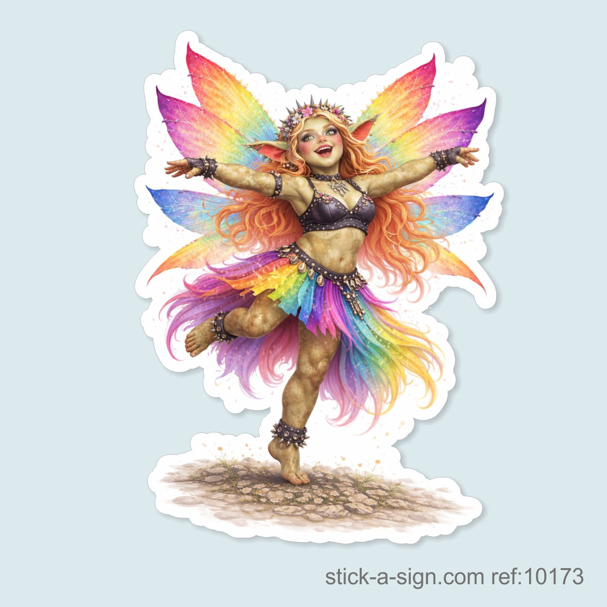 Fairy Troll Dancing Vinyl Sticker