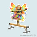 Fairy Troll Gymnastics Vinyl Sticker