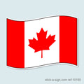 Canadian Flag Vinyl Sticker