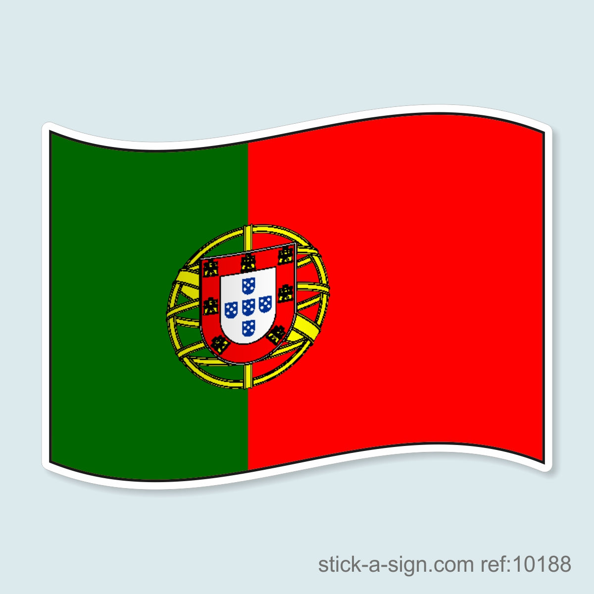 Portugal Flag Vinyl Sticker