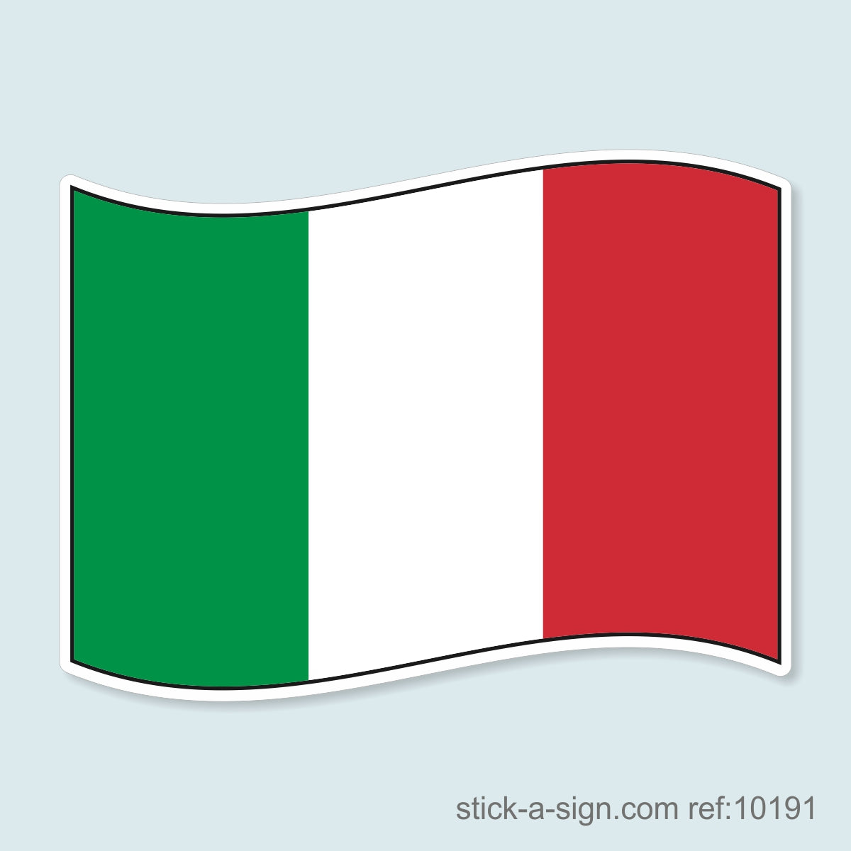 Italian Flag Vinyl Sticker