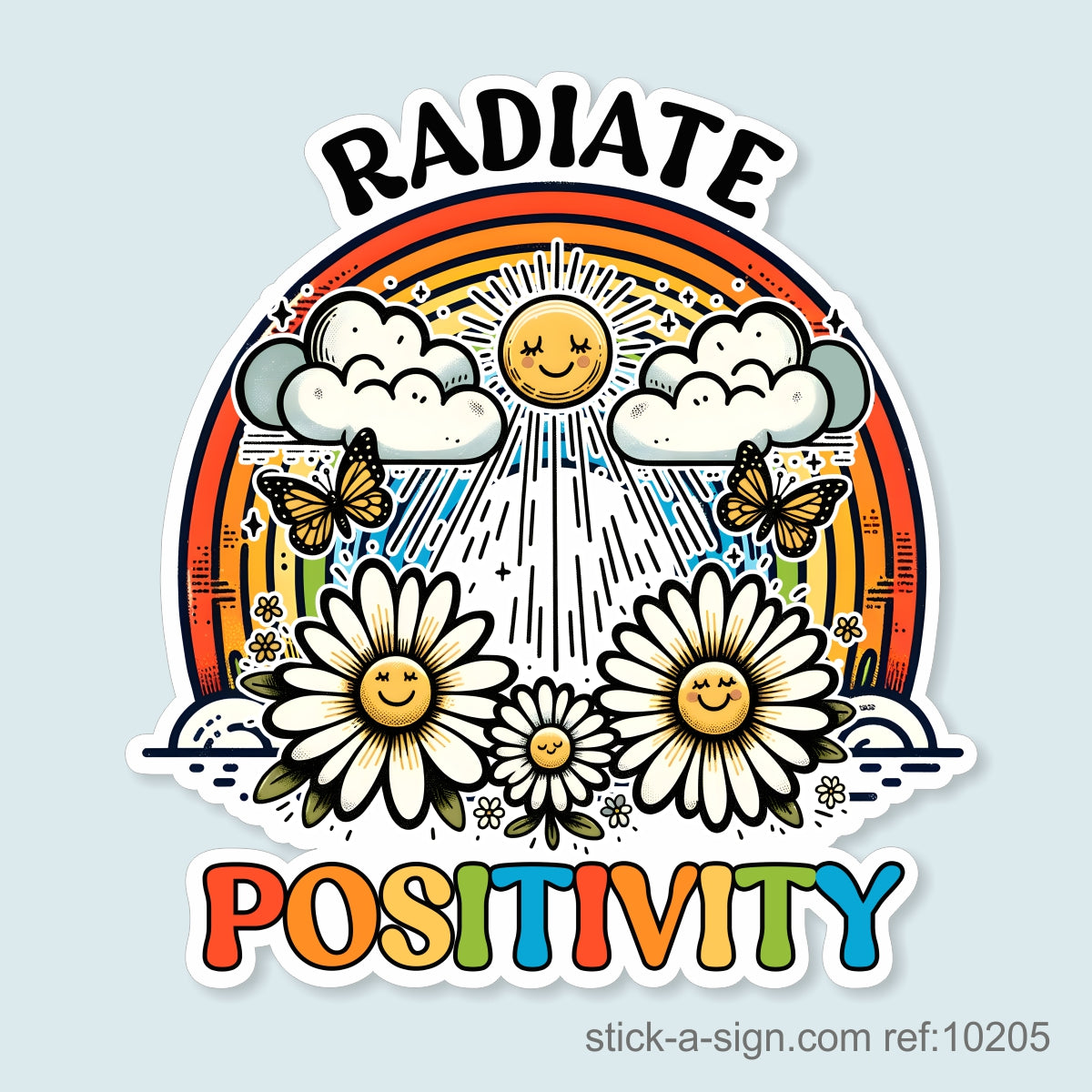 Radiate Positivity Vinyl Sticker