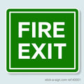 Fire Exit Vinyl Sticker