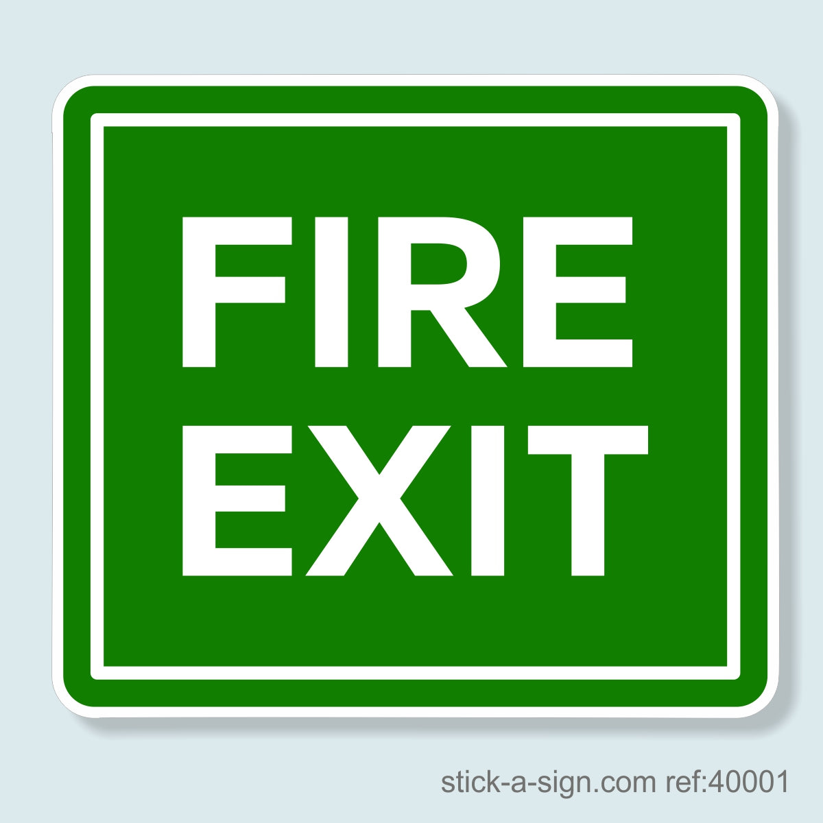 Fire Exit Vinyl Sticker