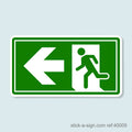 Running Man Arrow Left Vinyl Sticker