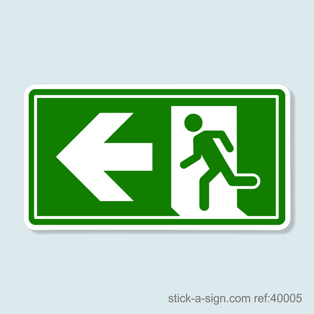 Running Man Arrow Left Vinyl Sticker