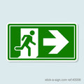 Running Man Arrow Right Vinyl Sticker