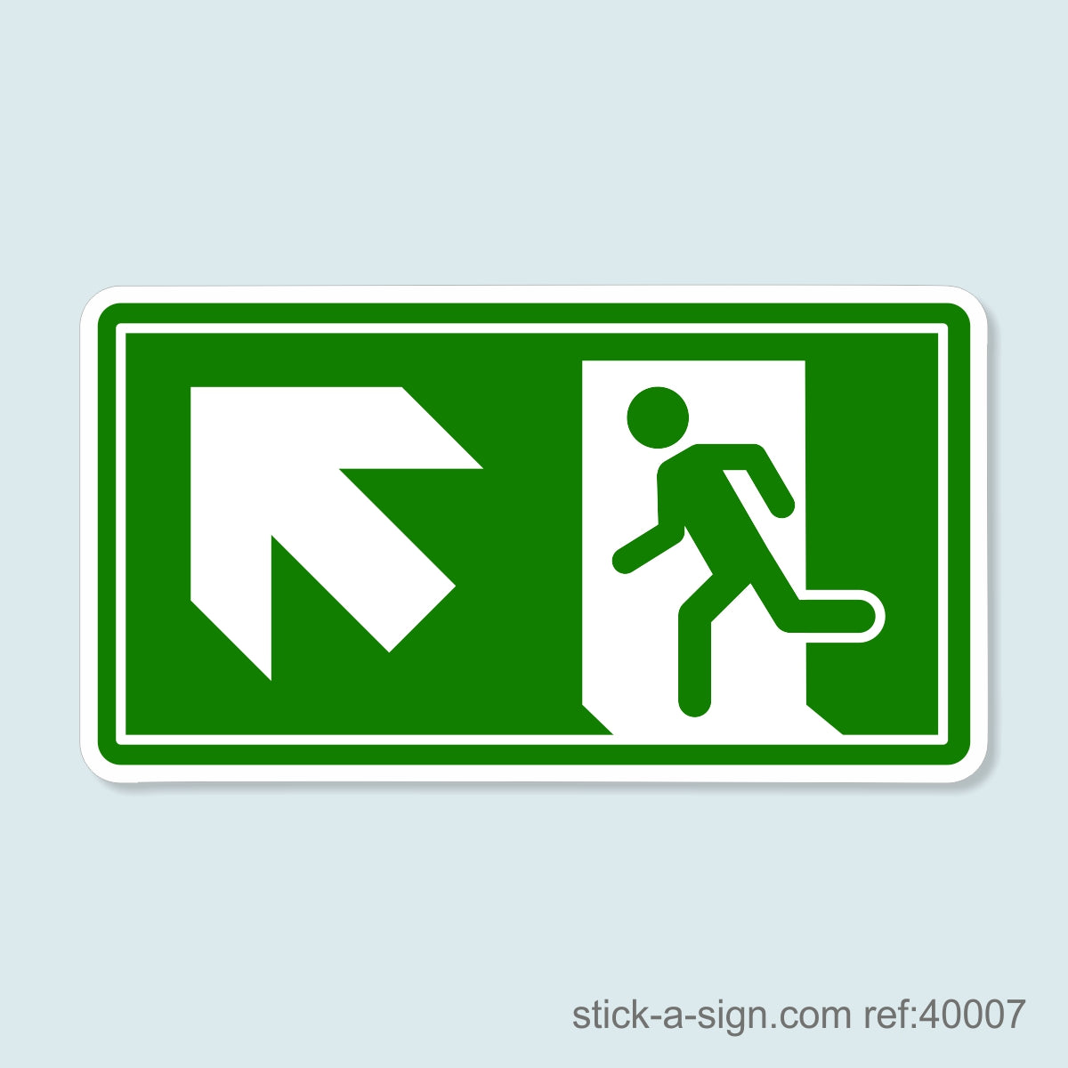 Running Man Arrow Up Left Vinyl Sticker
