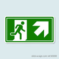 Running Man Arrow Up Right Vinyl Sticker