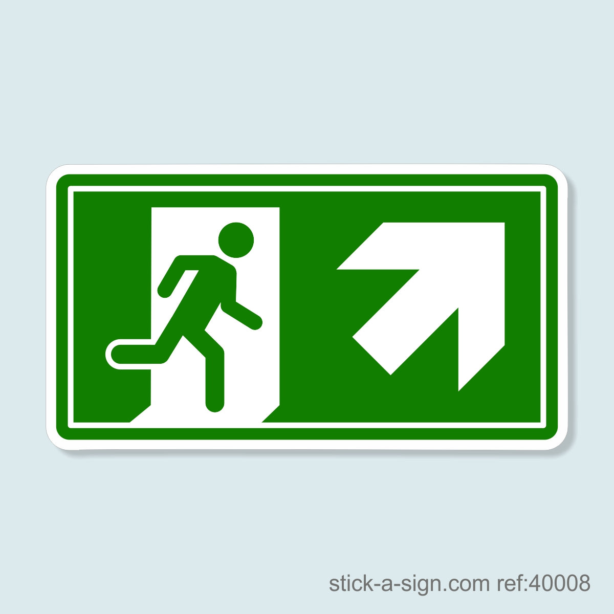 Running Man Arrow Up Right Vinyl Sticker