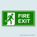 Running Man (Right) Fire Exit Vinyl Sticker