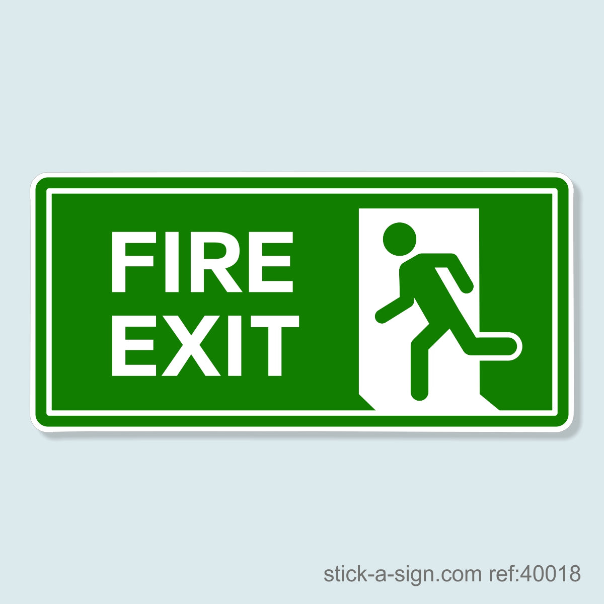 Running Man (Left) Fire Exit Vinyl Sticker