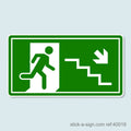 Running Man Downstairs Vinyl Sticker