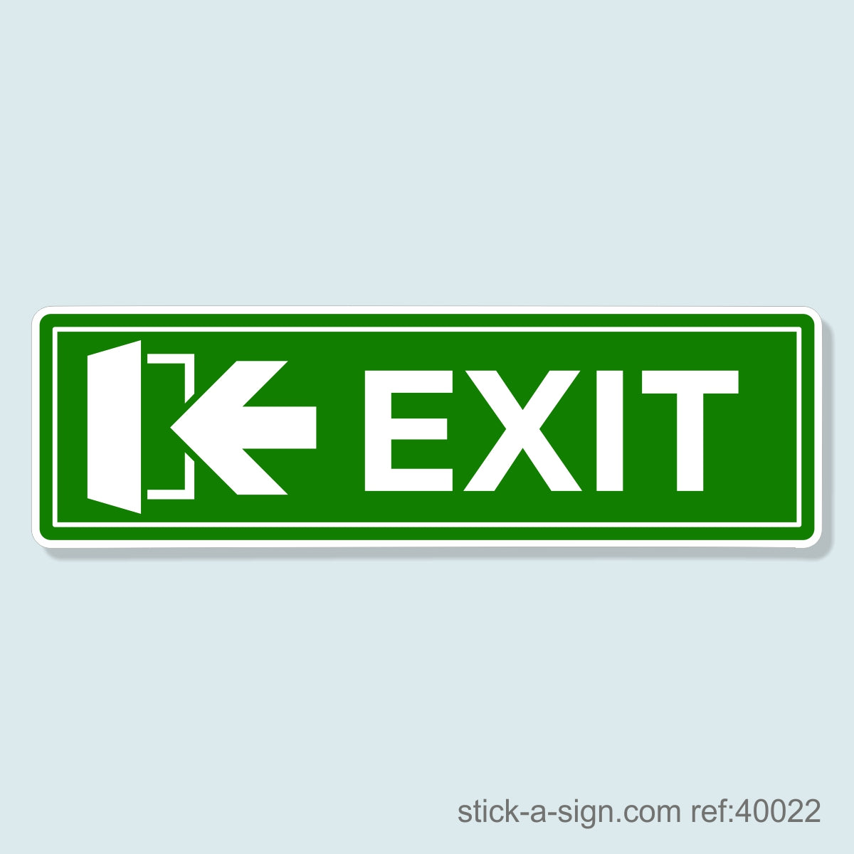 Exit Door Left Vinyl Sticker