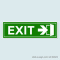 Exit Door Right Vinyl Sticker