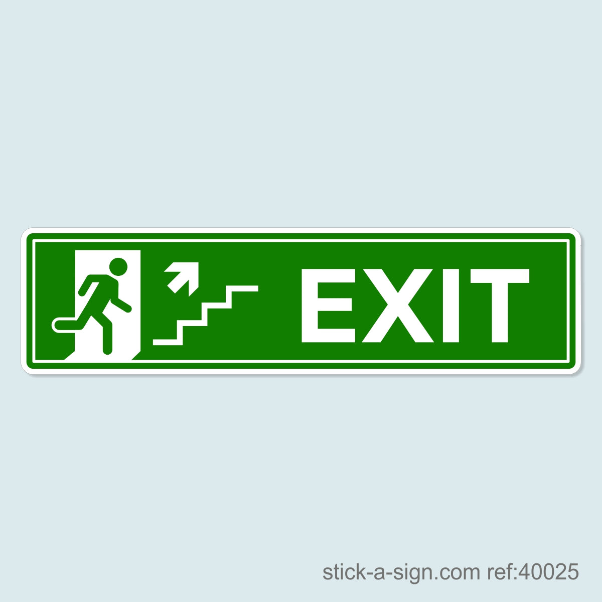 Exit Upstairs Running Man Vinyl Sticker