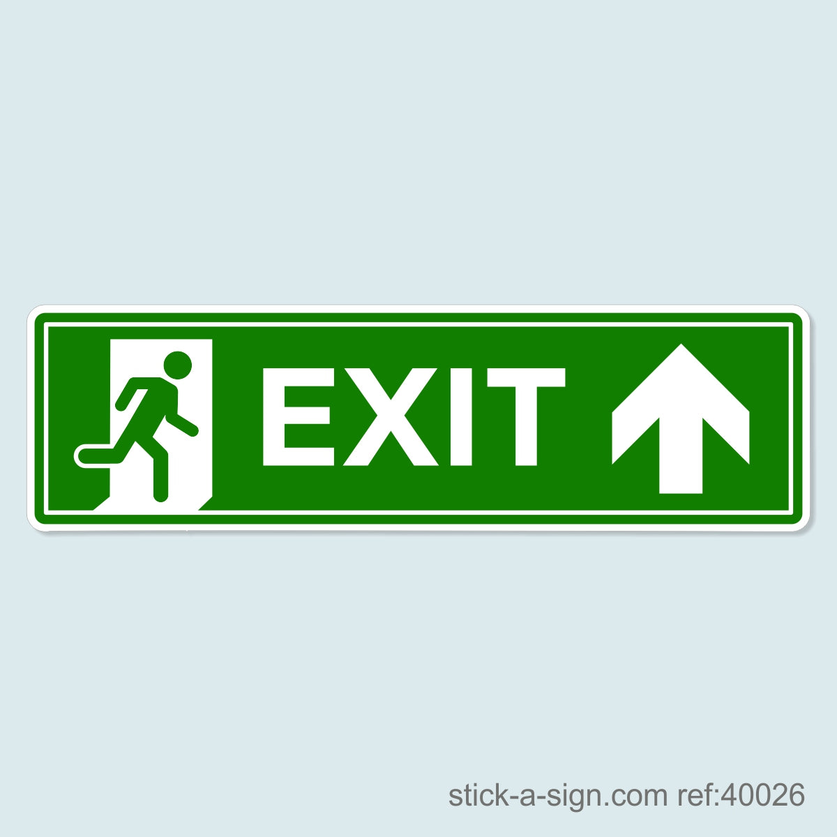 Exit Door Ahead Running Man Vinyl Sticker