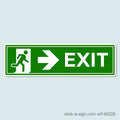 Exit Door Right Running Man Vinyl Sticker