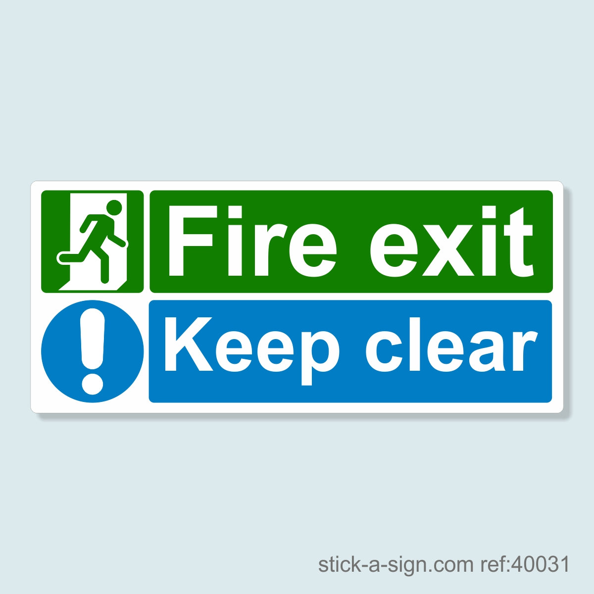 Fire Exit Keep Clear Vinyl Sticker