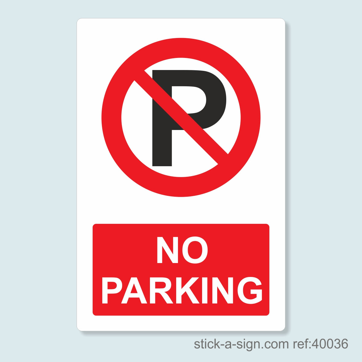 No Parking Vinyl Sticker (Vertical)