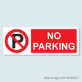 No Parking Vinyl Sticker (Horizontal)