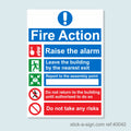 Fire Action Vinyl Sticker