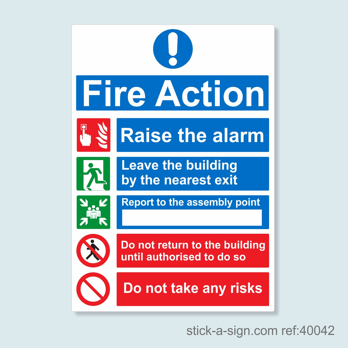 Fire Action Vinyl Sticker